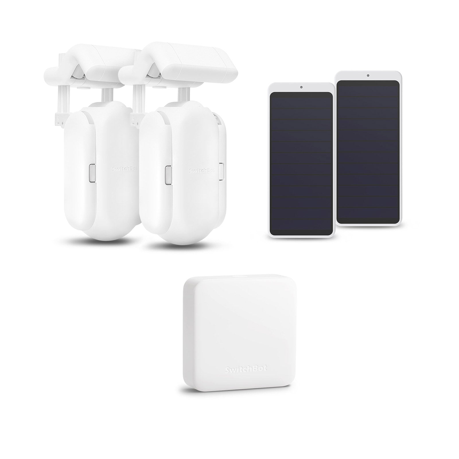 SwitchBotカーテンセット SwitchBot(スイッチボット) R型*2 カーテン*2+ハブミニ+ソラーパネル